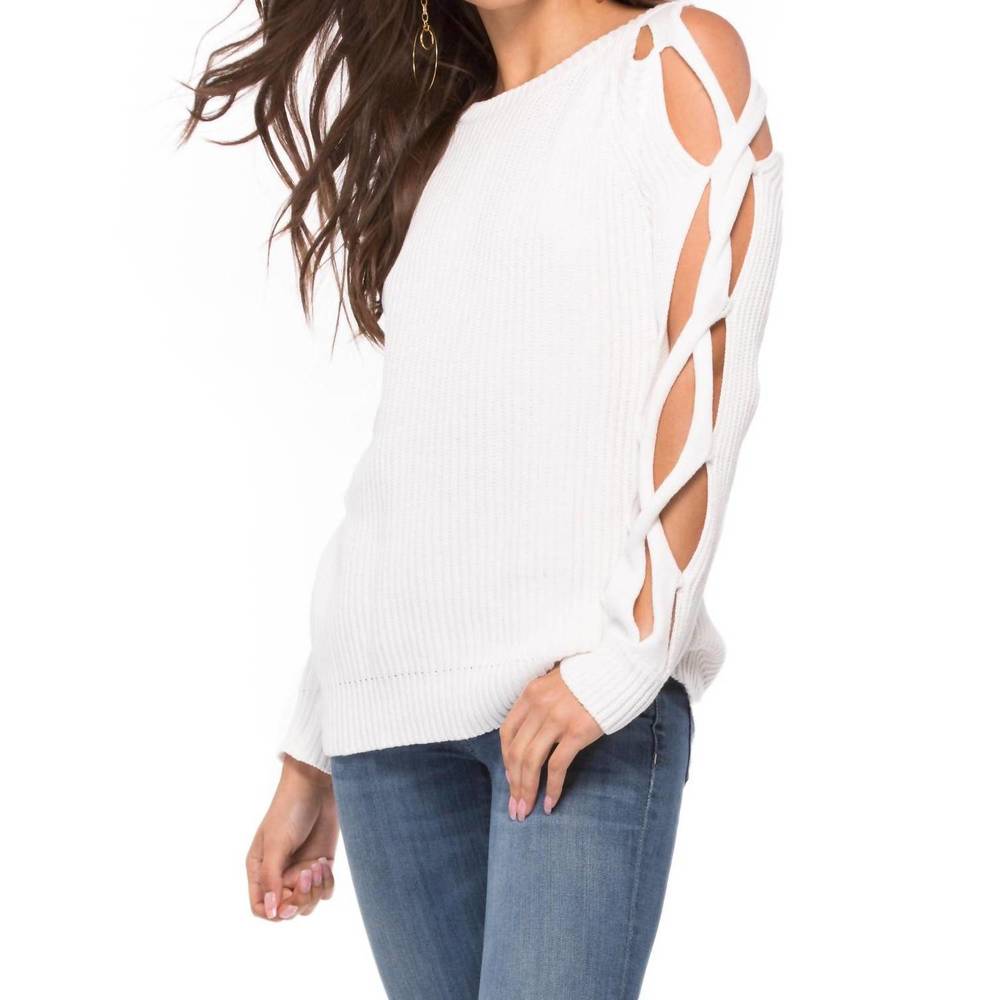 NEW ASILIO cease fire knit sweater in snow